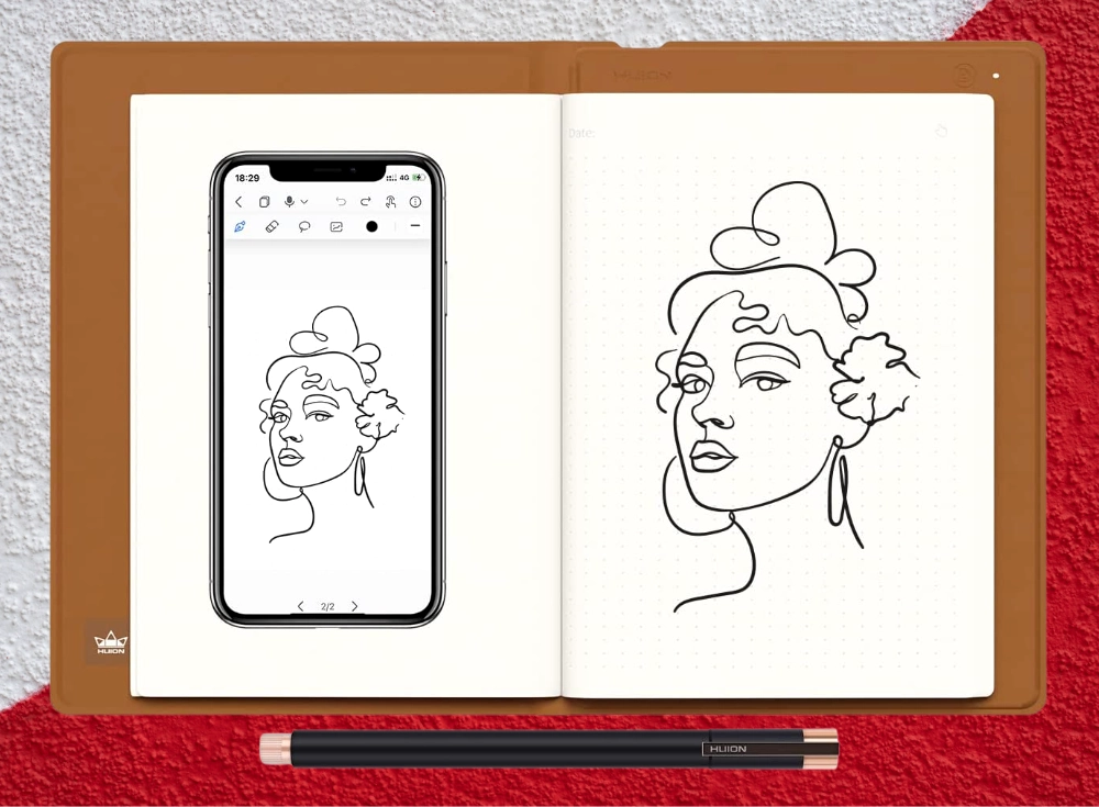 Huion Note 2-in-1 Digital Notebook Drawing Tablet Huion Note 2-in-1 Digital Notebook Drawing Tablet